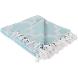 image:imageDII Modern Moroccan Cotton Blanket Throw with Fringe for Couch Chair Guest Room Picnic Camping Beach amp Everyday Use 50x60 GrayAqua