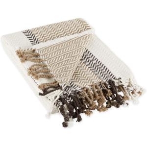 image:imageDII Striped Throw Collection Herringbone 50x60 BlackStone