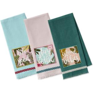 image:imageDII Summer Basics Kitchen Collection Tropical Dishtowel Set 18x28 PineappleIsland Vibes