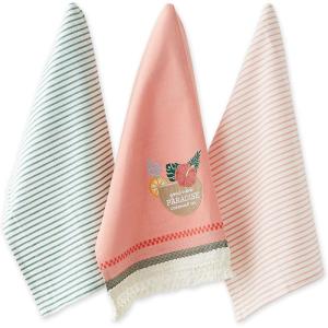 image:imageDII Summer Basics Kitchen Collection Tropical Dishtowel Set 18x28 PineappleParadise Coconut