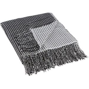 image:imageDII Waffle Knit Collection Throw Blanket Antique GreenBlack