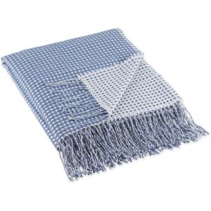 image:imageDII Waffle Knit Collection Throw Blanket Antique GreenStonewash Blue