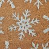 image:imageDII Christmas Welcome Mat Outdoor Natural Coir Doormat amp Porch Dcor 17x29 Silver Snowflake Glitter