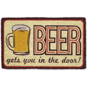 image:imageDII Natural Outdoor Coir Doormat Decorative Cocktail Mat Collection 17x29 BeerBeer
