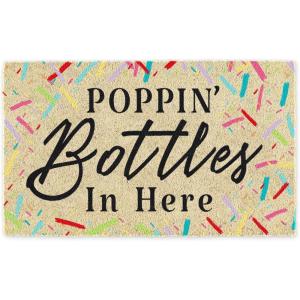 image:imageDII Natural Outdoor Coir Doormat Decorative Cocktail Mat Collection 17x29 BeerPoppin Bottles