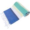 image:imageDII 100 Cotton Turkish Fouta Towel Highly Absorbent Soft and Compact Great for Beach Travel and Home 39x78 Thin Stripes TaupeBeach Stripe Blue