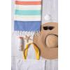 image:imageDII 100 Cotton Turkish Fouta Towel Highly Absorbent Soft and Compact Great for Beach Travel and Home 39x78 Thin Stripes TaupeBeach Stripe Blue