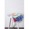 image:imageDII 100 Cotton Turkish Fouta Towel Highly Absorbent Soft and Compact Great for Beach Travel and Home 39x78 Thin Stripes TaupeBeach Stripe Blue