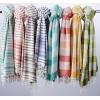 image:imageDII 100 Cotton Turkish Fouta Towel Highly Absorbent Soft and Compact Great for Beach Travel and Home 39x78 Thin Stripes TaupeStripe Fouta Green
