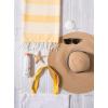 image:imageDII 100 Cotton Turkish Fouta Towel Highly Absorbent Soft and Compact Great for Beach Travel and Home 39x78 Thin Stripes TaupeStripe Fouta Yellow
