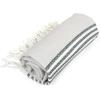 image:imageDII 100 Cotton Turkish Fouta Towel Highly Absorbent Soft and Compact Great for Beach Travel and Home 39x78 Thin Stripes TaupeThin Stripes Navy