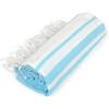 image:imageDII 100 Cotton Turkish Fouta Towel Highly Absorbent Soft and Compact Great for Beach Travel and Home 39x78 Thin Stripes TaupeVariegated Stripe Aqua