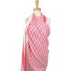 image:imageDII 100 Cotton Turkish Fouta Towel Highly Absorbent Soft and Compact Great for Beach Travel and Home 39x78 Thin Stripes TaupeVariegated Stripe Aqua