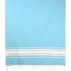 image:imageDII 100 Cotton Turkish Fouta Towel Highly Absorbent Soft and Compact Great for Beach Travel and Home 39x78 Thin Stripes TaupeVariegated Stripe Aqua