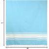 image:imageDII 100 Cotton Turkish Fouta Towel Highly Absorbent Soft and Compact Great for Beach Travel and Home 39x78 Thin Stripes TaupeVariegated Stripe Aqua