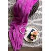 image:imageDII Bright Fuzzy Fleece Reversible Throw Blanket 50x60 Sea Breeze Blue 2 PieceBright Orchid Purple