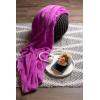 image:imageDII Bright Fuzzy Fleece Reversible Throw Blanket 50x60 Sea Breeze Blue 2 PieceBright Orchid Purple