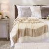 image:imageDII Coastal Acrylic Rugby Stripe Woven Throw 50x60 BlueBrown