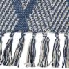 image:imageDII Diamond Throw Collection Fringed Woven Cotton Blanket 50x60 Denim BlueDenim Blue