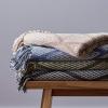 image:imageDII Diamond Throw Collection Fringed Woven Cotton Blanket 50x60 Denim BlueDenim Blue