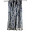 image:imageDII Diamond Throw Collection Fringed Woven Cotton Blanket 50x60 Denim BlueDenim Blue
