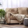 image:imageDII Diamond Throw Collection Fringed Woven Cotton Blanket 50x60 Denim BlueNatural Beige