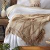 image:imageDII Diamond Throw Collection Fringed Woven Cotton Blanket 50x60 Denim BlueNatural Beige