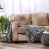 image:imageDII Diamond Throw Collection Fringed Woven Cotton Blanket 50x60 Denim BlueStorm Gray