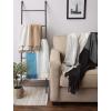 image:imageDII Four Square Cotton Woven Throw 50x60 with 3 Fringe TealWhiteBlackWhite