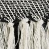 image:imageDII Four Square Cotton Woven Throw 50x60 with 3 Fringe TealWhiteBlackWhite