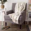 image:imageDII Multi Color Diamond Cut Throw 50x60 with 25 FringeBlack  Gray