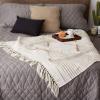 image:imageDII Multi Color Diamond Cut Throw 50x60 with 25 FringeBrown