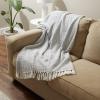 image:imageDII Rustic Farmhouse Double Diamond Woven Throw 50x60 Storm BlueGray