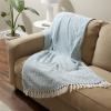 image:imageDII Rustic Farmhouse Double Diamond Woven Throw 50x60 Storm BlueStorm Blue