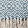 image:imageDII Rustic Farmhouse Double Diamond Woven Throw 50x60 Storm BlueStorm Blue