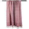 image:imageDII Rustic Farmhouse Thin Stripe Woven Throw 50x60 GrayBarn Red