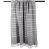 image:imageDII Rustic Farmhouse Thin Stripe Woven Throw 50x60 GrayGray