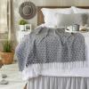 image:imageDII Rustic Farmhouse Throw Blanket with Decorative Tassels Use for Chair Couch Bed Picnic Camping Beach amp Just Staying Cozy at Home 50x60 Nautical BlueBlack