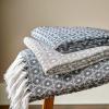 image:imageDII Rustic Farmhouse Throw Blanket with Decorative Tassels Use for Chair Couch Bed Picnic Camping Beach amp Just Staying Cozy at Home 50x60 Nautical BlueBlack