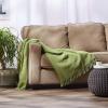 image:imageDII Solid Ribbed Collection Cotton Throw Blanket 50x60 Antique GreenAntique Green