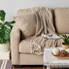 image:imageDII Textured Acryllic Woven Throw Farmhouse Fringe Blanket 50x60 GrayWhiteStoneWhite
