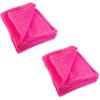 image:imageDII Bright Fuzzy Fleece Reversible Throw Blanket 50x60 Sea Breeze Blue 2 PieceBright Pink
