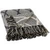 image:imageDII Diamond Throw Collection Fringed Woven Cotton Blanket 50x60 Denim BlueStorm Gray