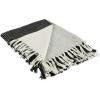 image:imageDII Four Square Cotton Woven Throw 50x60 with 3 Fringe TealWhiteBlackWhite