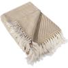 image:imageDII Home Essential Chevron Luxury Throw for IndoorOutdoor Use Camping BBQs Beaches Everyday Blanket 48x67 TaupeTaupe