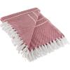 image:imageDII Rustic Farmhouse Thin Stripe Woven Throw 50x60 GrayBarn Red