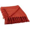 image:imageDII Solid Ribbed Collection Cotton Throw Blanket 50x60 Antique GreenVintage Red