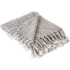 image:imageDII Textured Acryllic Woven Throw Farmhouse Fringe Blanket 50x60 GrayWhiteGrayWhite