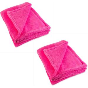 image:imageDII Bright Fuzzy Fleece Reversible Throw Blanket 50x60 Sea Breeze Blue 2 PieceBright Pink