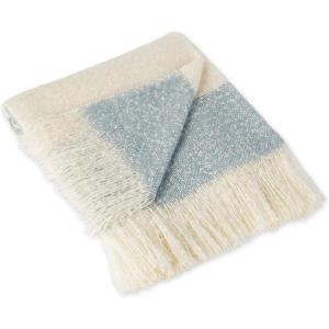 image:imageDII Coastal Acrylic Rugby Stripe Woven Throw 50x60 BlueBlue